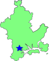 第二藤田小学校区を示した地図