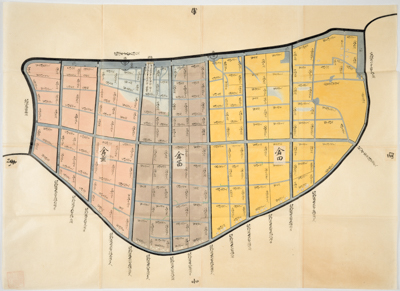 備前国上道郡倉田・倉富・倉益新田絵図