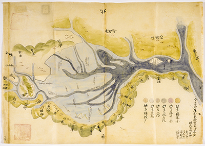 児島内海干潟分間見取絵図