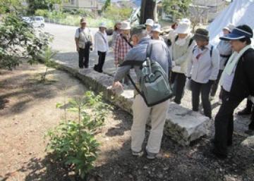 地域の方々が吉備の中山を散策している写真