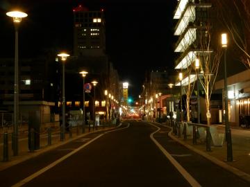 照明がついた夜の様子