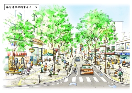 県庁通り将来イメージ（1）