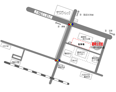 灘崎公民館　交通案内地図