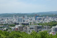 山から見る街の写真