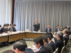 令和元年度岡山市防災会議の様子