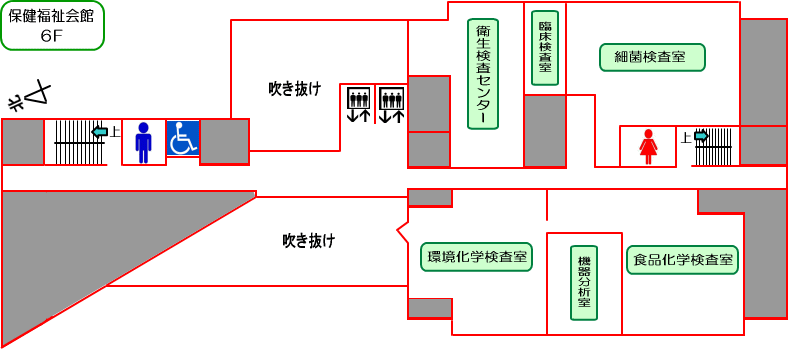 保健福祉会館6階平面図