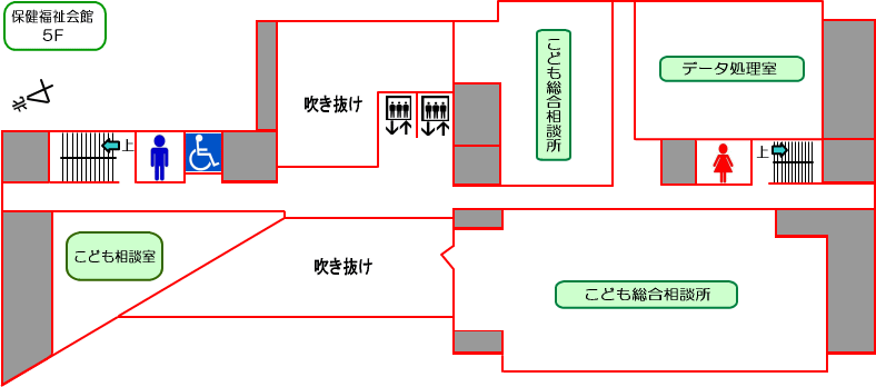 保健福祉会館5階平面図