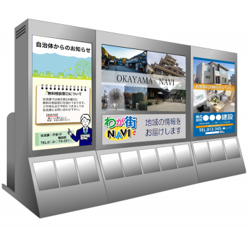 デジタルサイネージ「わが街NAVI」の設置イメージ