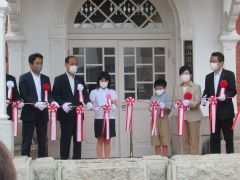 三野浄水場での岡山市水道記念館のリニューアルオープン記念式典に大森雅夫岡山市長が出席しました