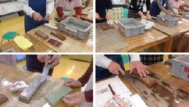 12月包丁研ぎ講座の様子