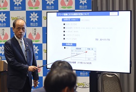 市長記者会見の様子