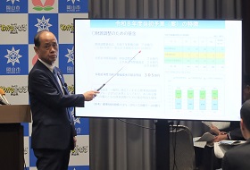 市長記者会見の様子