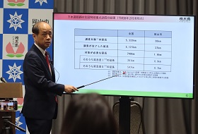 市長記者会見の様子