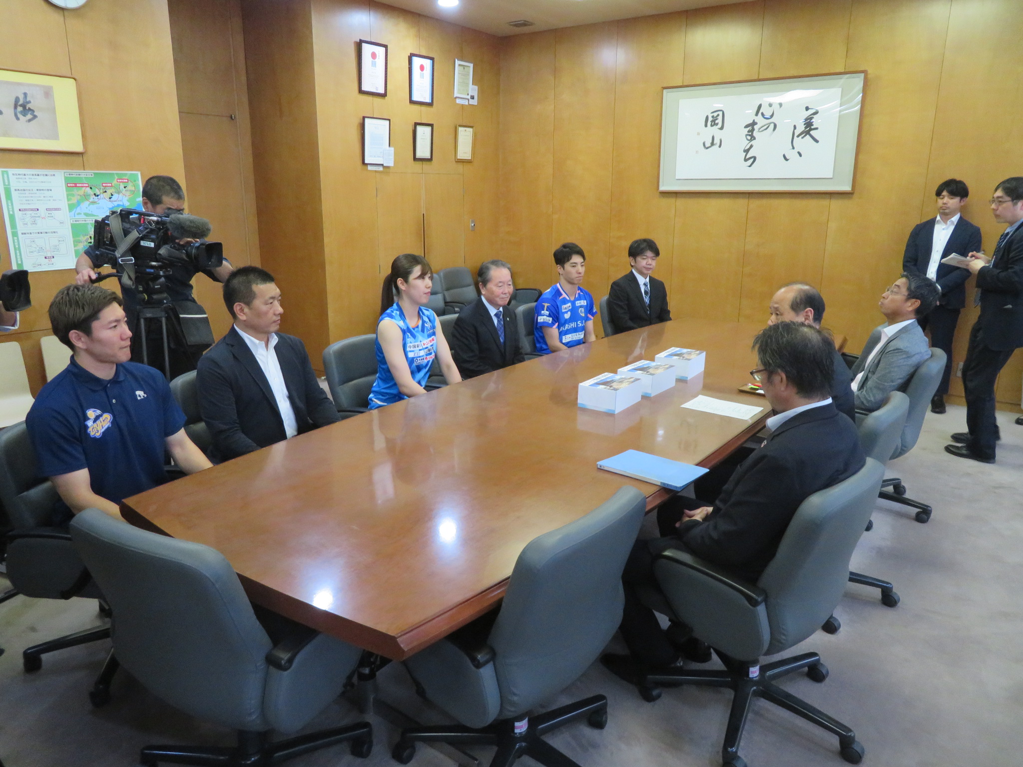市長室にて