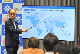 市長記者会見の様子